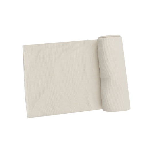 Swaddle Blanket - Solid Birch Rib