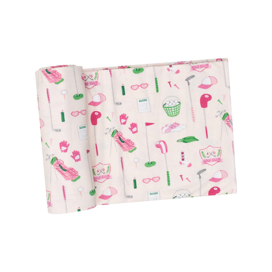 Swaddle Blanket - Golf Club Pink