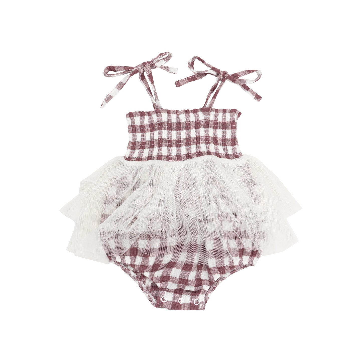 Tutu Bubble - Gingham Plum