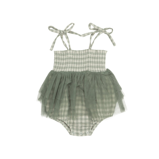 Tutu Bubble - Mini Green Gingham