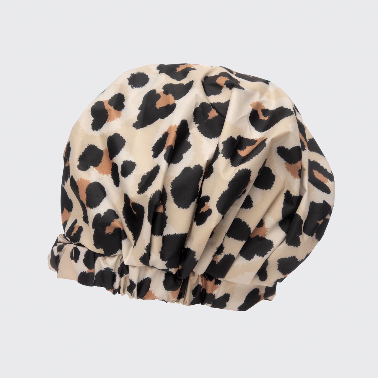 Recycled Polyester Luxe Shower Cap - Leopard