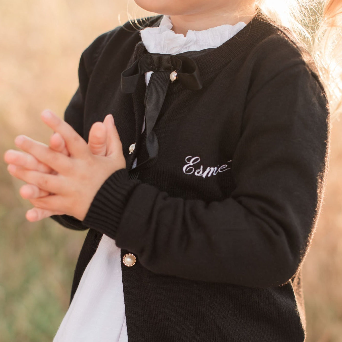 Black Personalized Cardigan