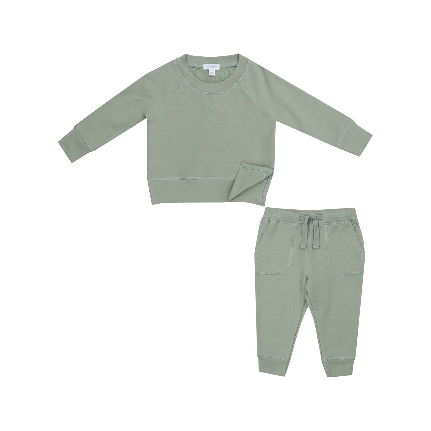 Raglan Sweatshirt And Jogger Set - Desert Sage Solid