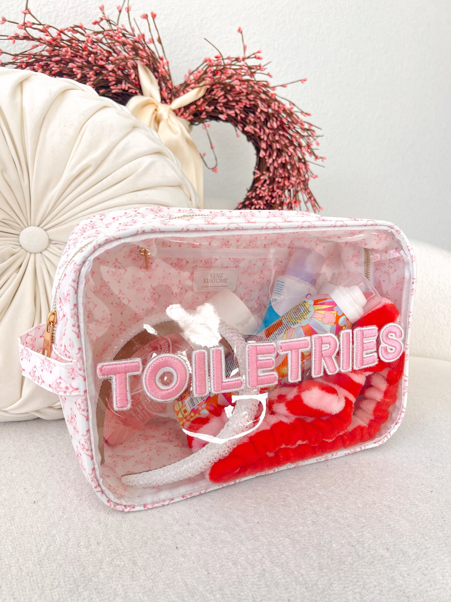 Toiletries XL - Pink Toile