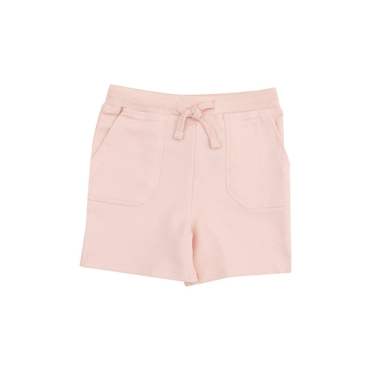 Everyday Shorts + Front Patch Pockets - French Terry Solid Pink