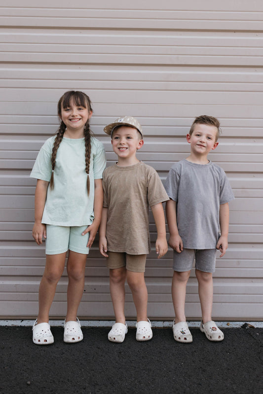 Children's Short Set | Vintage Washed Spearmint