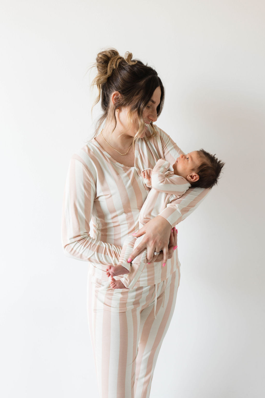 Bamboo Zip Pajamas  | Candy Stripe