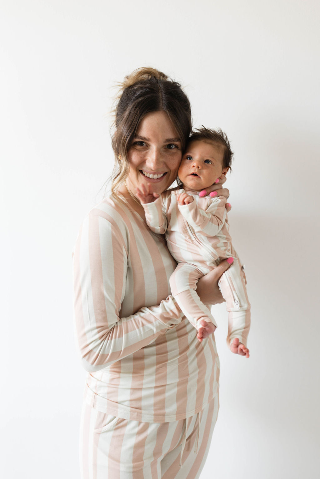 Bamboo Zip Pajamas  | Candy Stripe