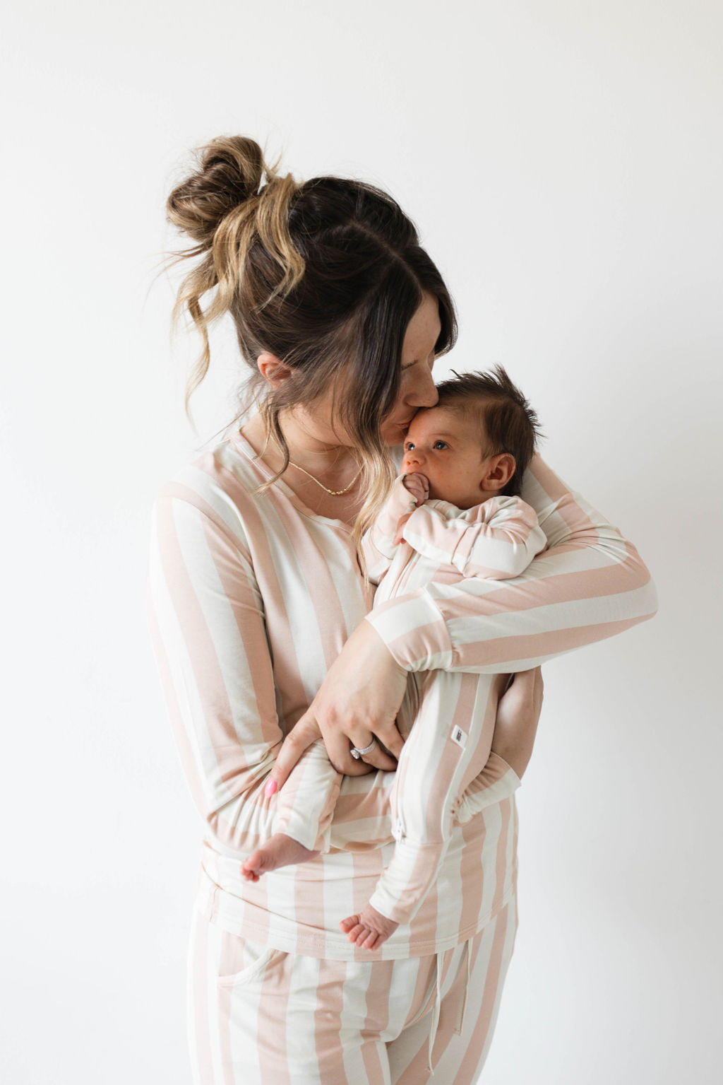 Bamboo Zip Pajamas  | Candy Stripe