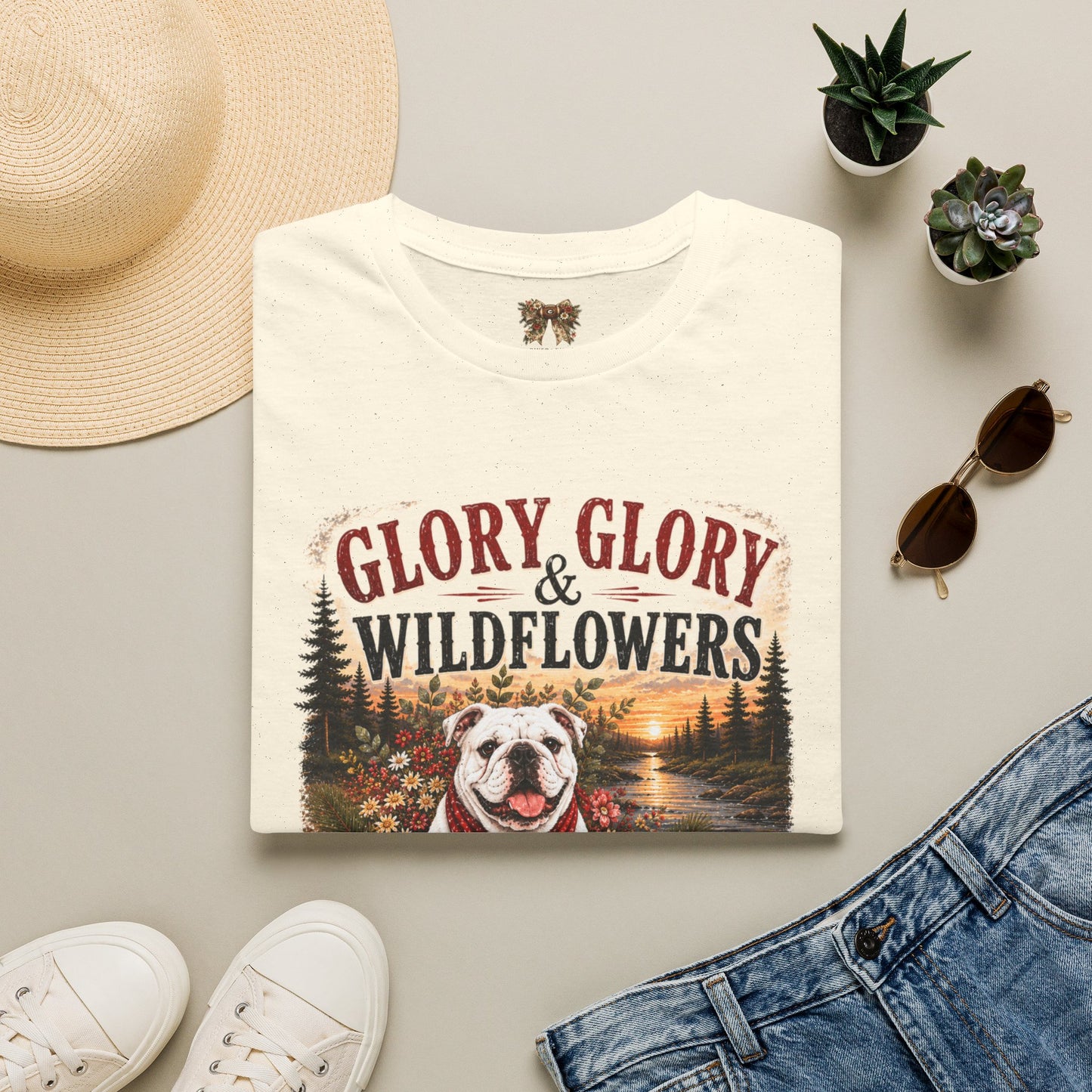 River + Pine - Glory Glory & Wildflowers T-Shirt — Front Graphic Only