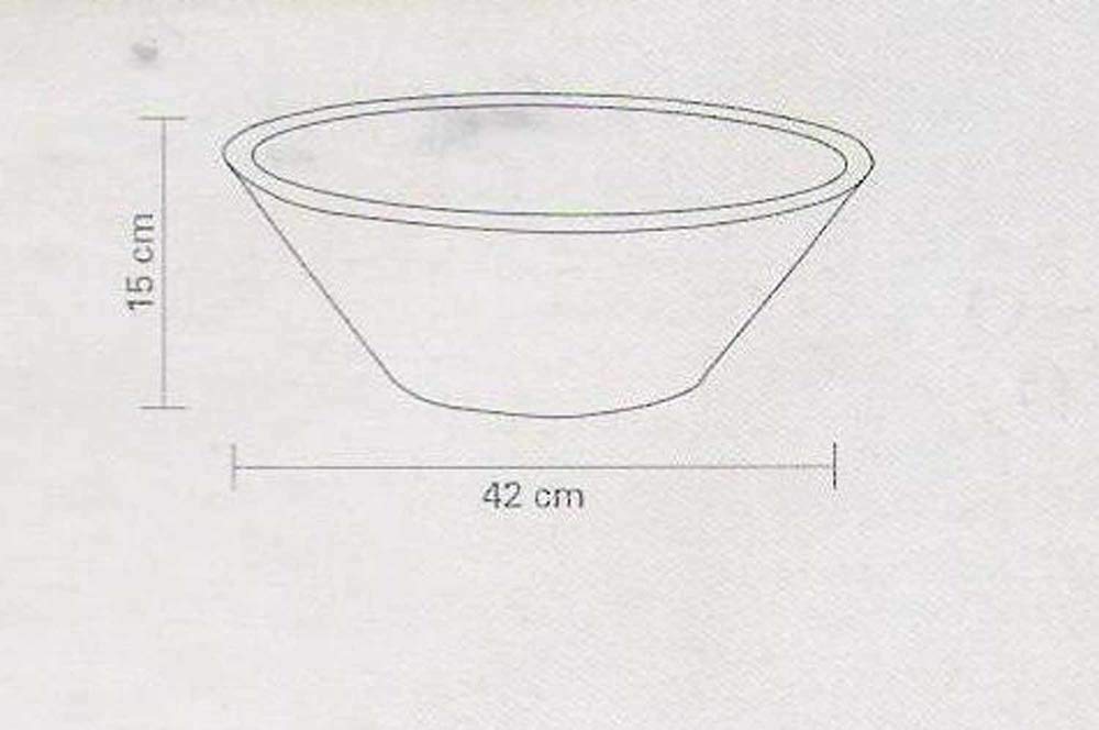 Natural Stone Light Tapered Shape Travertine Vessel Sink (D)16" (H)6"