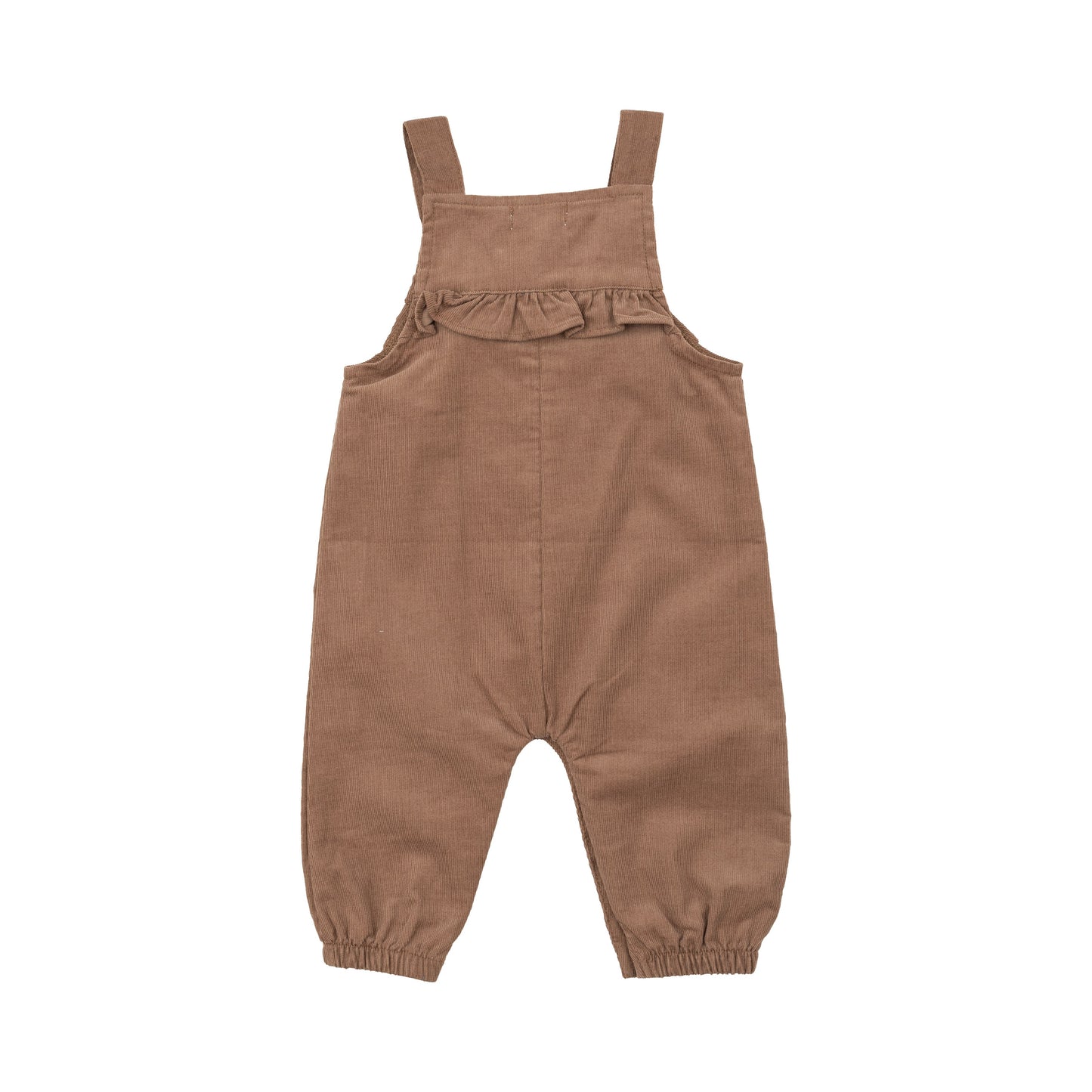 Yoke Ruffle Overall - Mocha