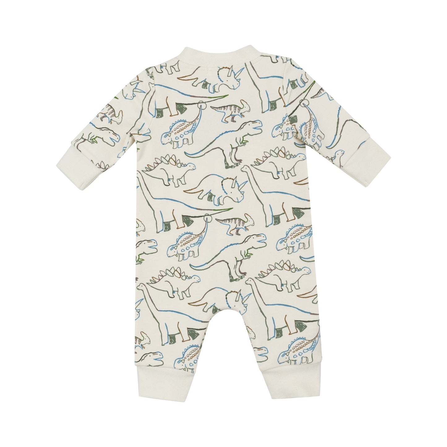 Baseball Collar Romper - Artsy Dinos