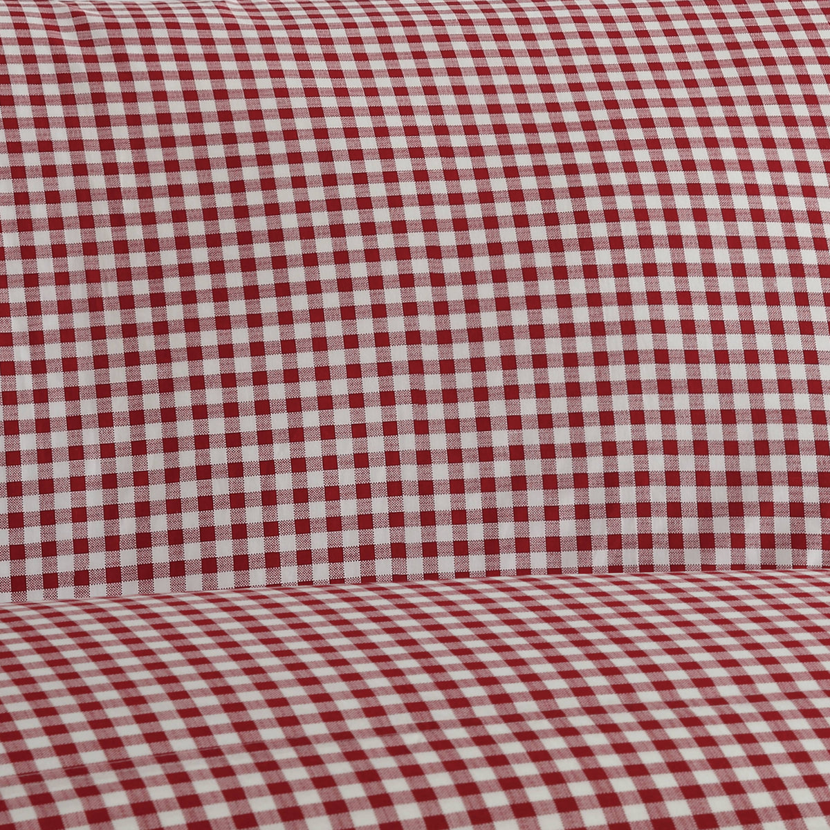 Peking Handicraft - GINGHAM PRT SHEET SET QN RED - Laurel & Mayfair