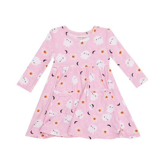 Twirly L/S Dress - Spooky Ghost