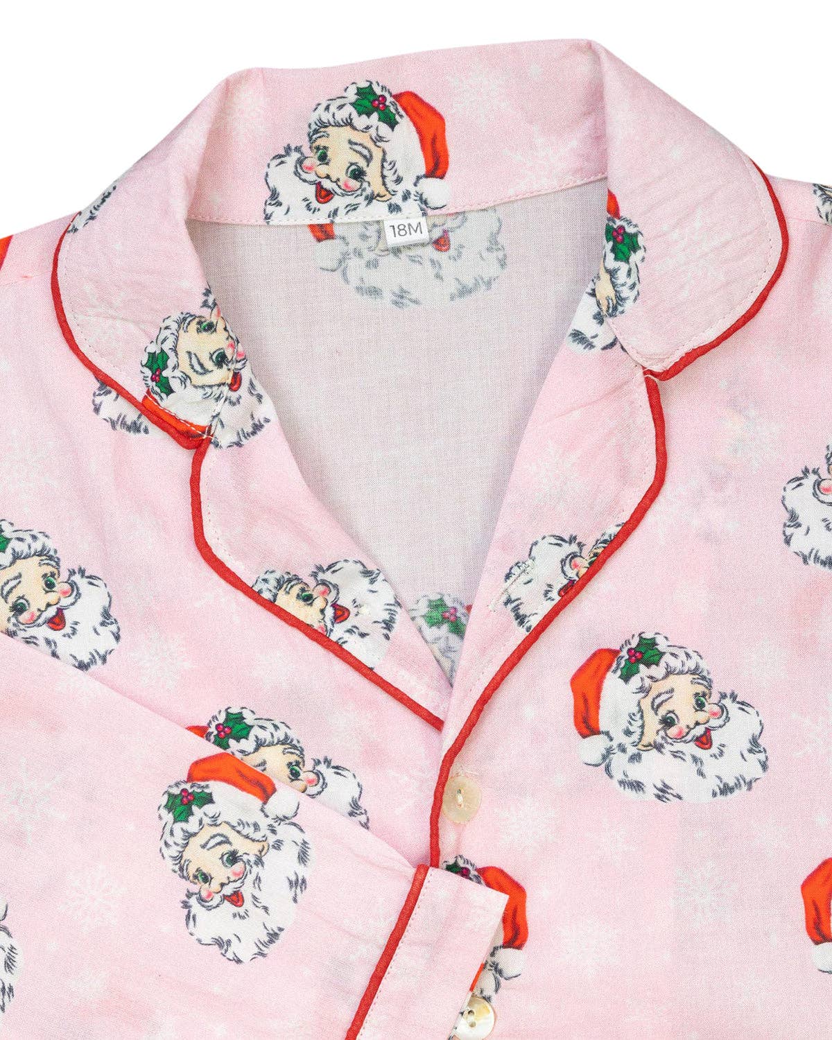 Smockingbird - Vintage Santa Pajama Set in Pink