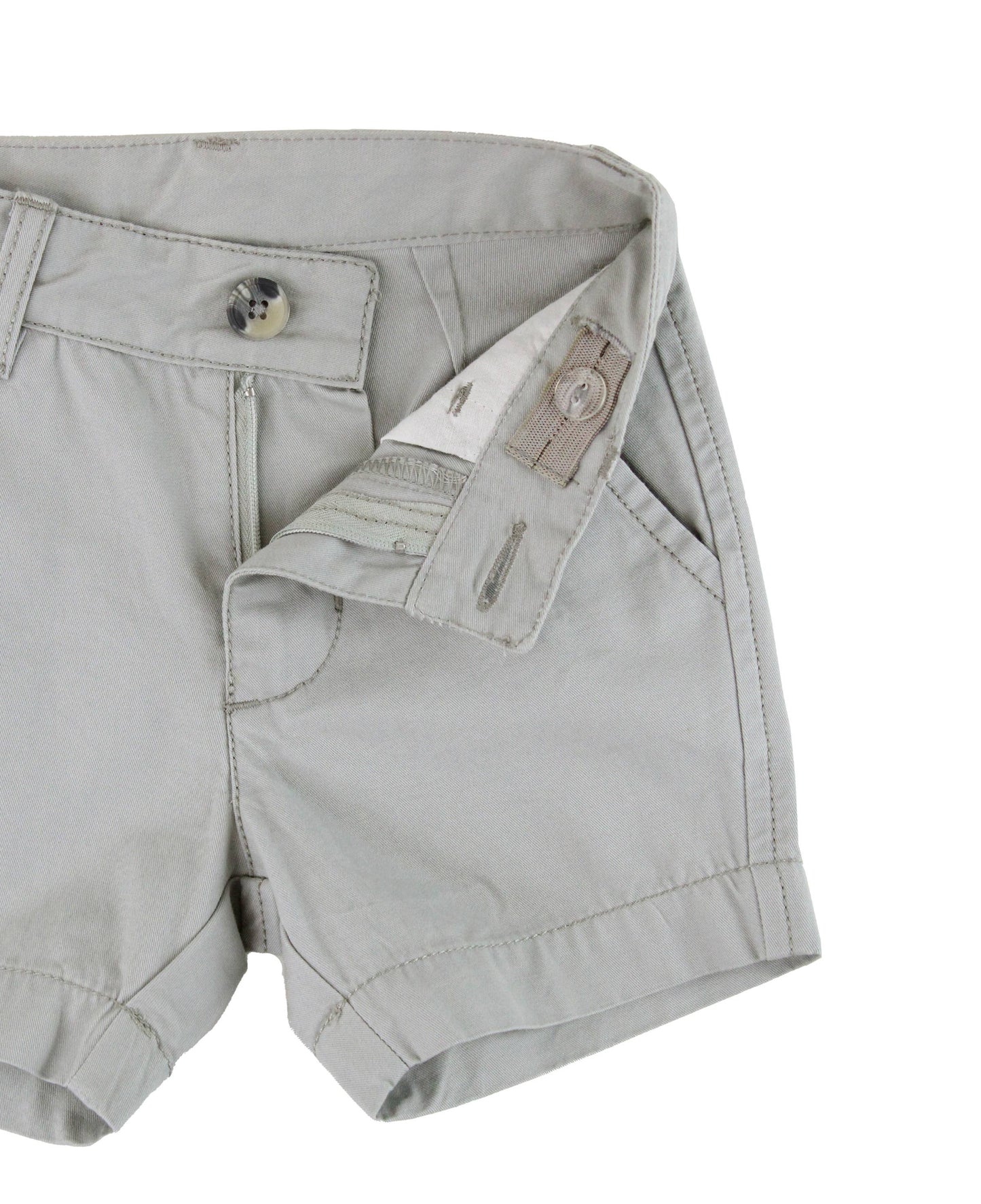 RuffleButts - Harbor Gray Chino Shorts