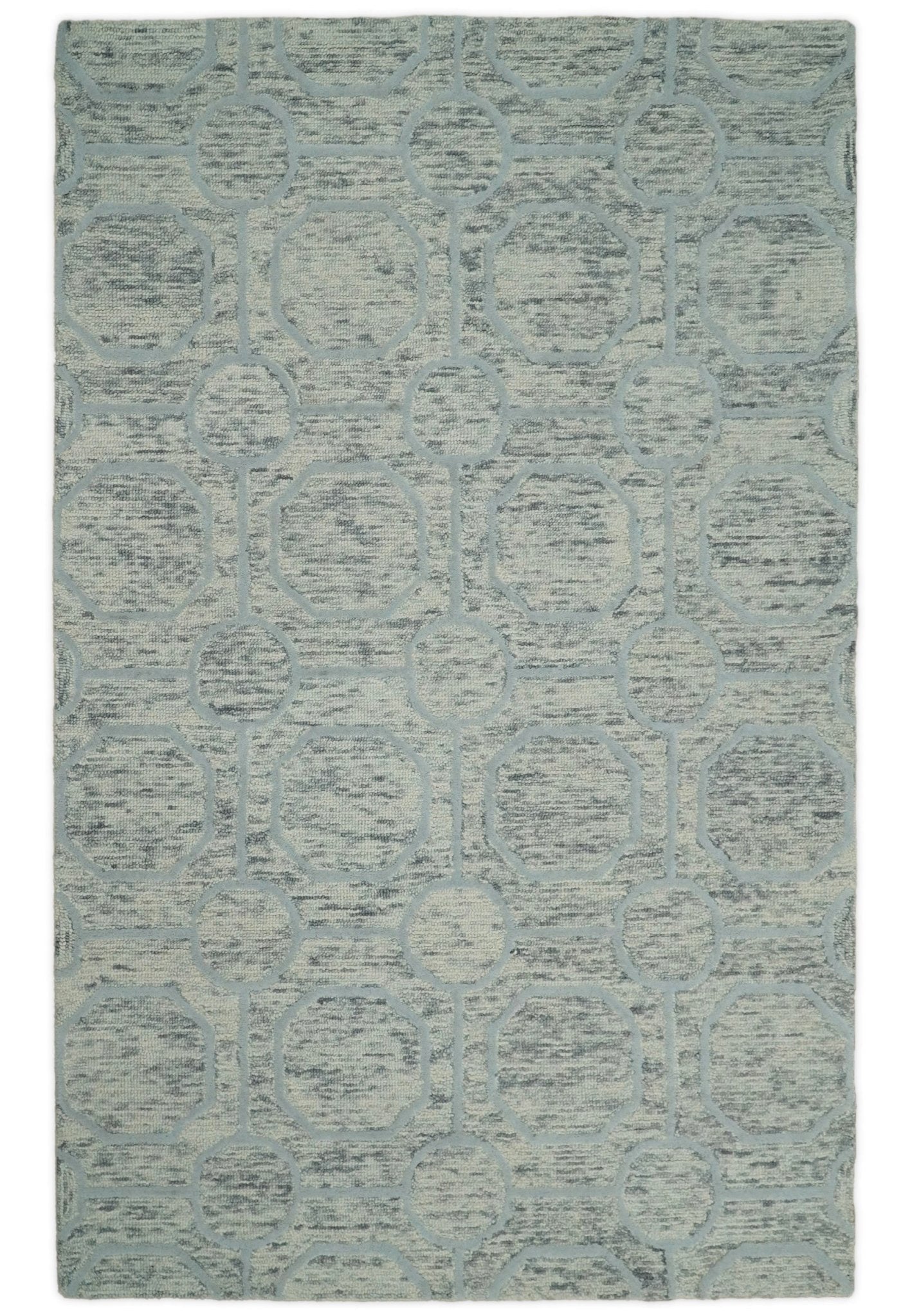 5x8 and 8x11  Handmade Area rug made with fine Wool Area Rug | TRD6376B