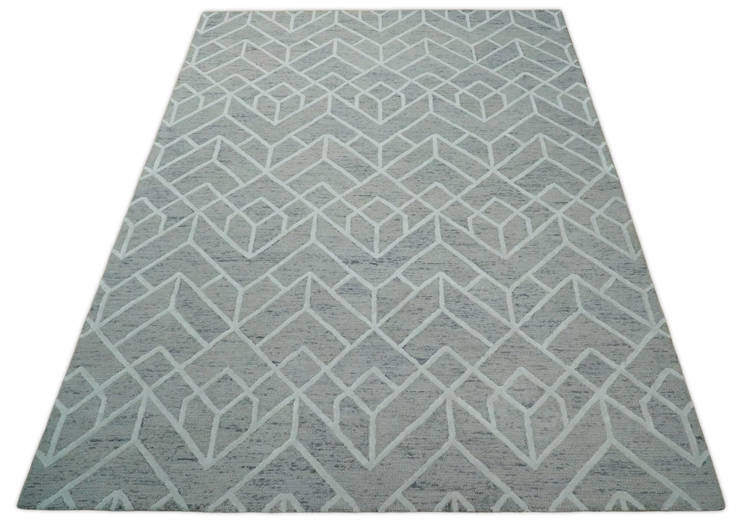 5x8 and 8x11 Handmade Area rug made with fine Wool Area Rug | TRD6373C