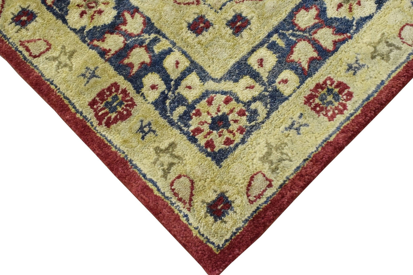 5x8 Red and Gold Handmade Classic Vintage Design Wool Area Rug