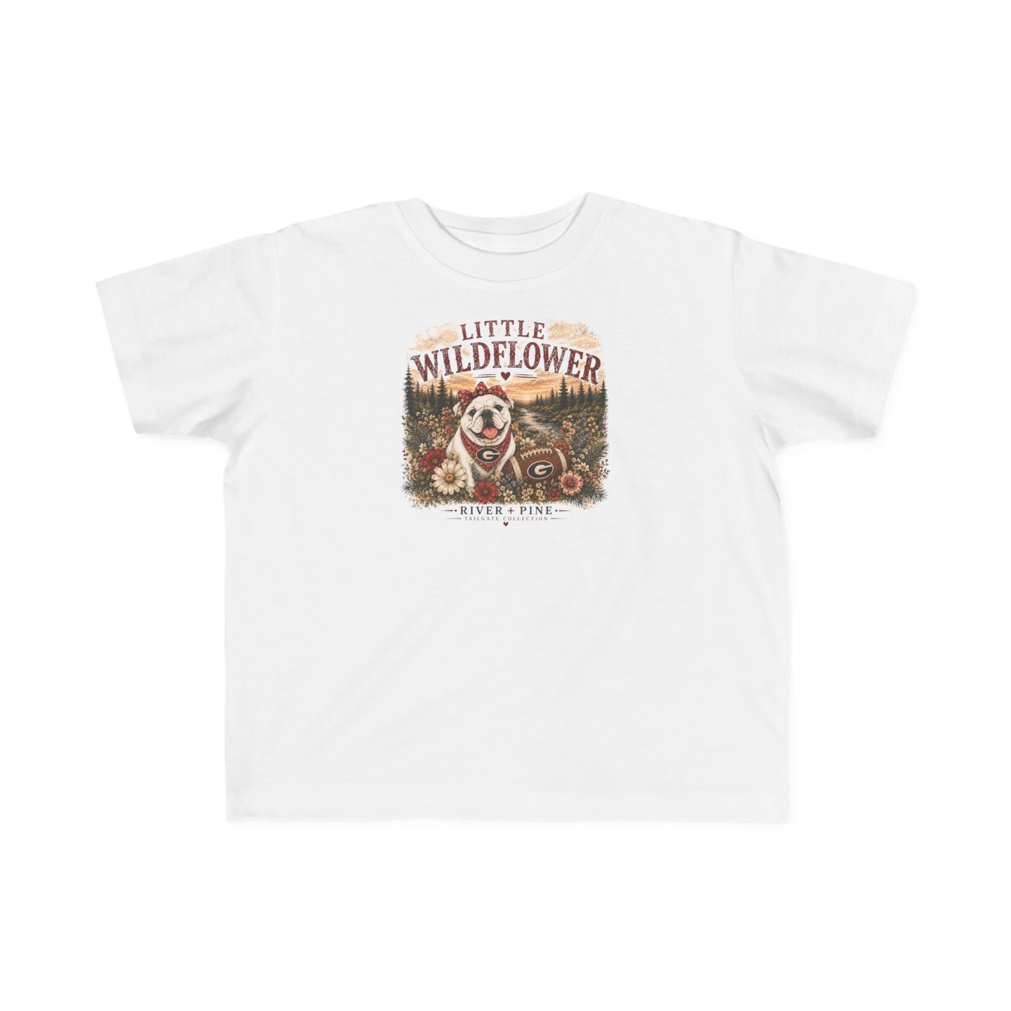Toddler Tee — "Little Wildflower" UGA Football Tee