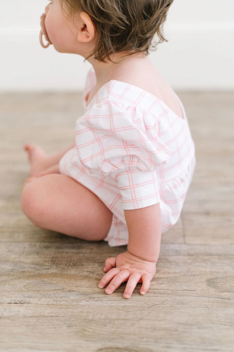 Puff Romper in Pink Picnic