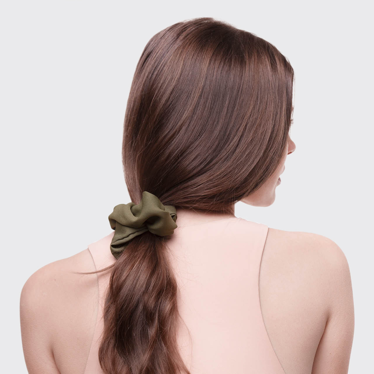 Crepe Scrunchie 5pc - Moss