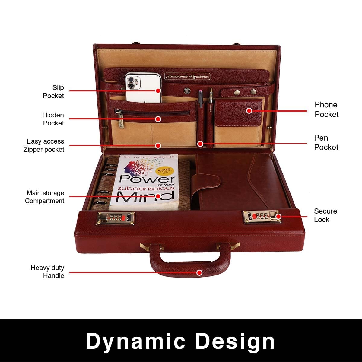 Rich Brown Office Suitcase