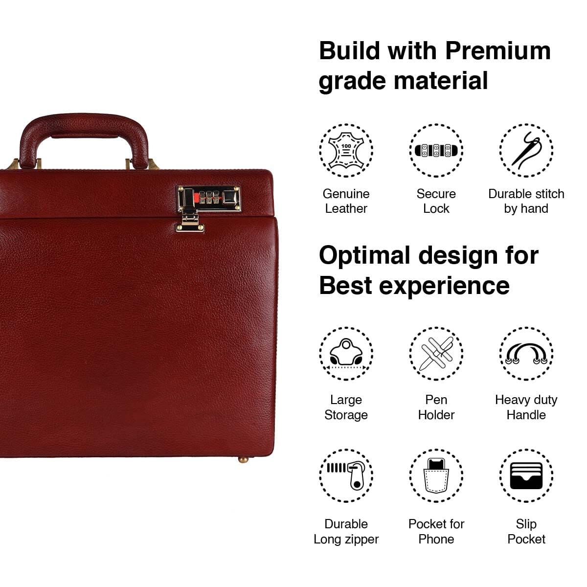 Rich Brown Office Suitcase