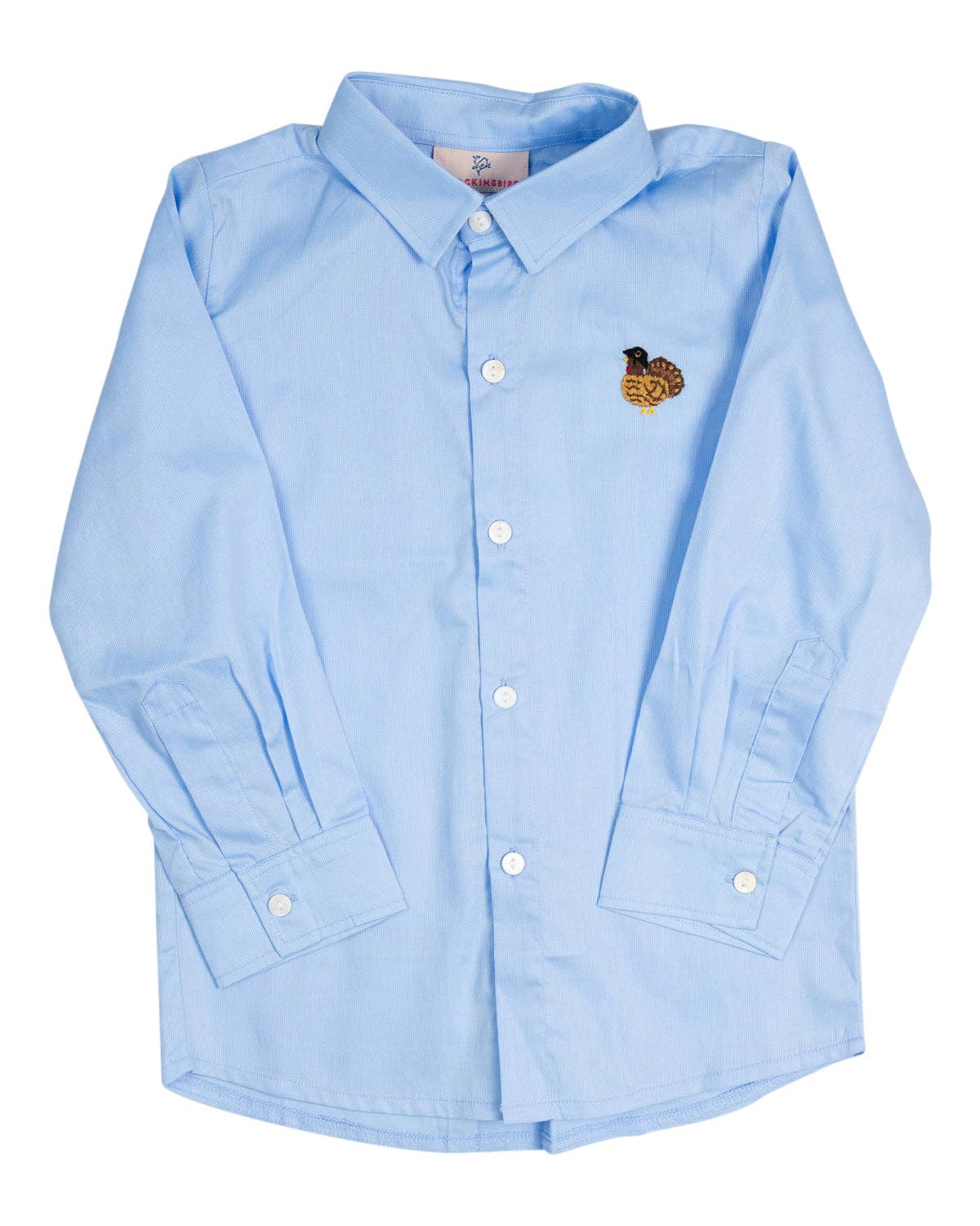 Smockingbird - Light Blue Hand Embroidered Turkey Shirt