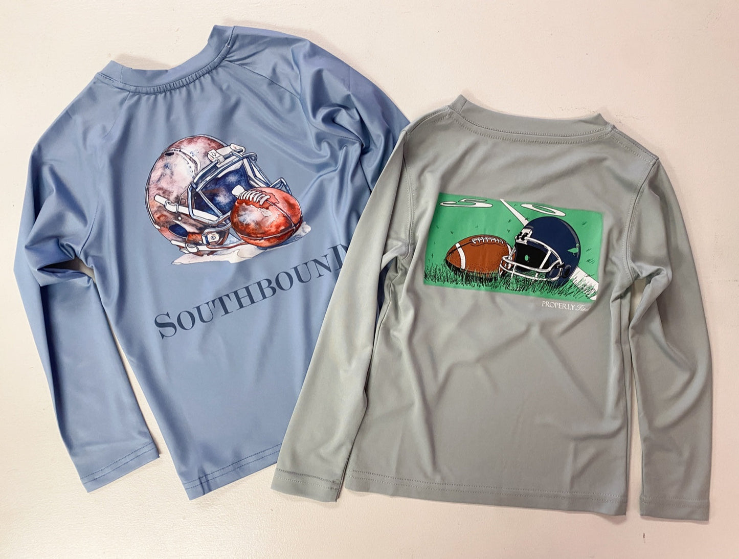 Football Helmet Performance Long Sleeve Shirt