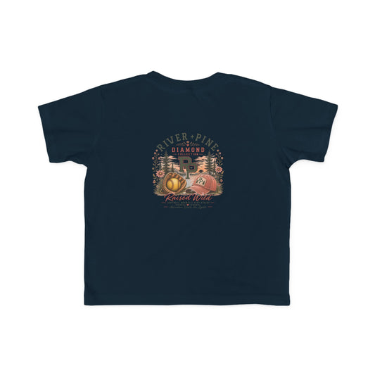 River + Pine Diamond Collection Vintage Softball Toddler Girl T‑Shirt