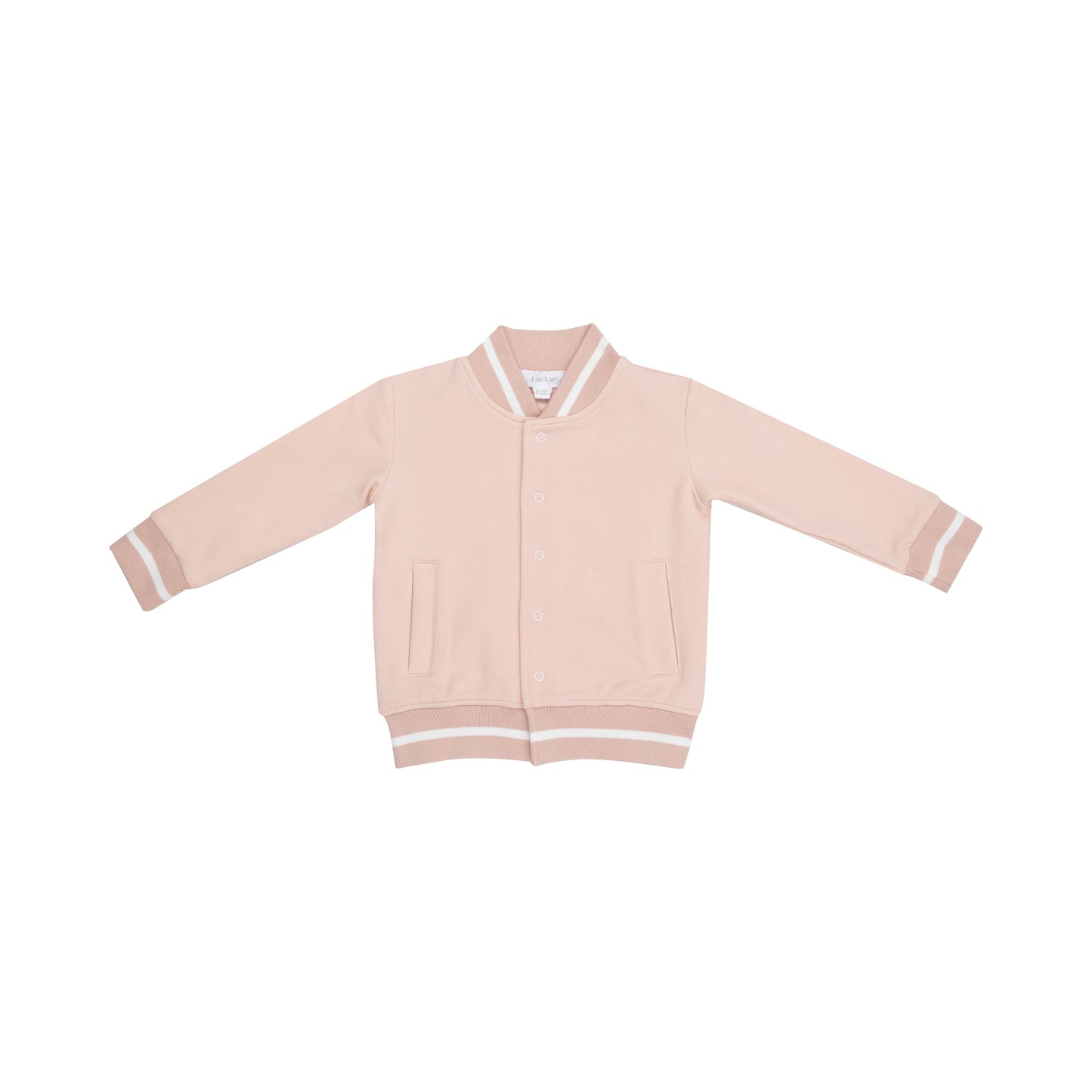 Letterman Jacket - French Terry Solid Pink