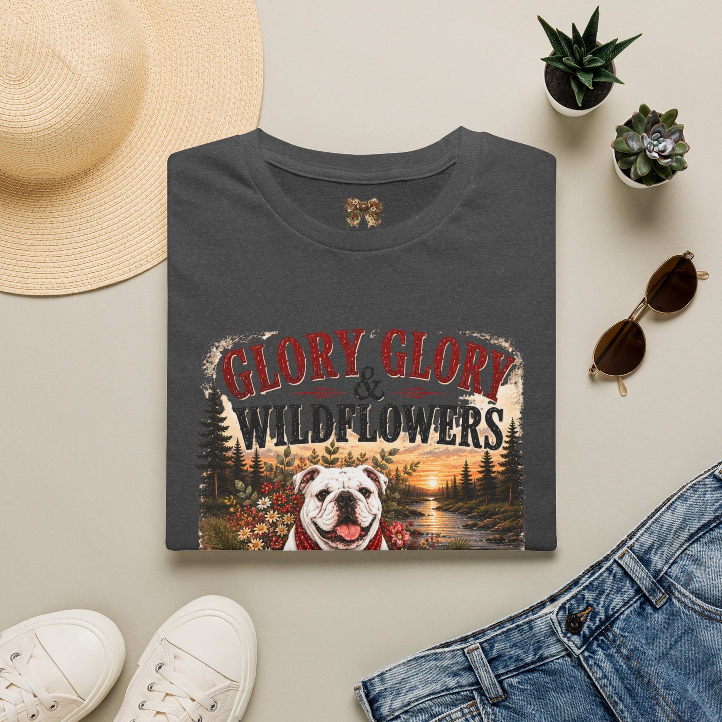 River + Pine - Glory Glory & Wildflowers T-Shirt — Front Graphic Only