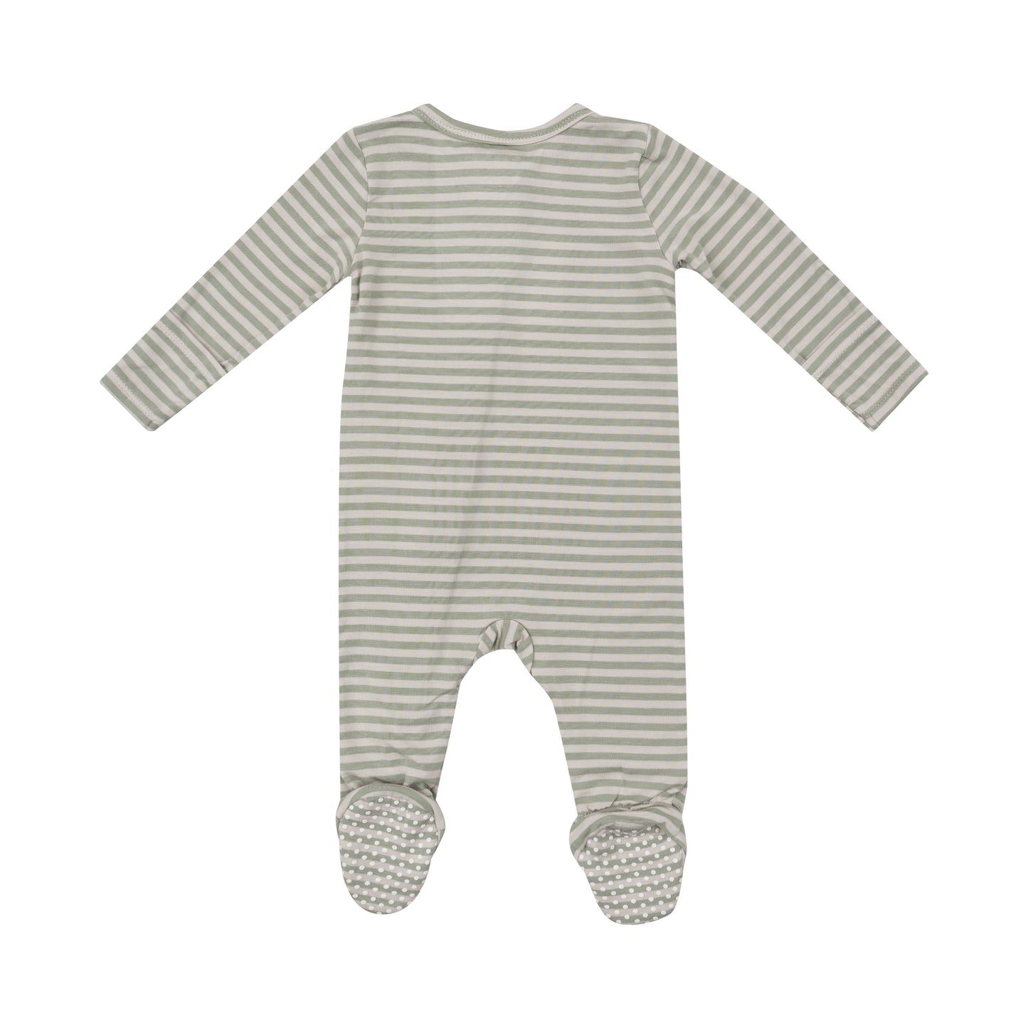 2 Way Zipper Footie - Desert Sage Stripe