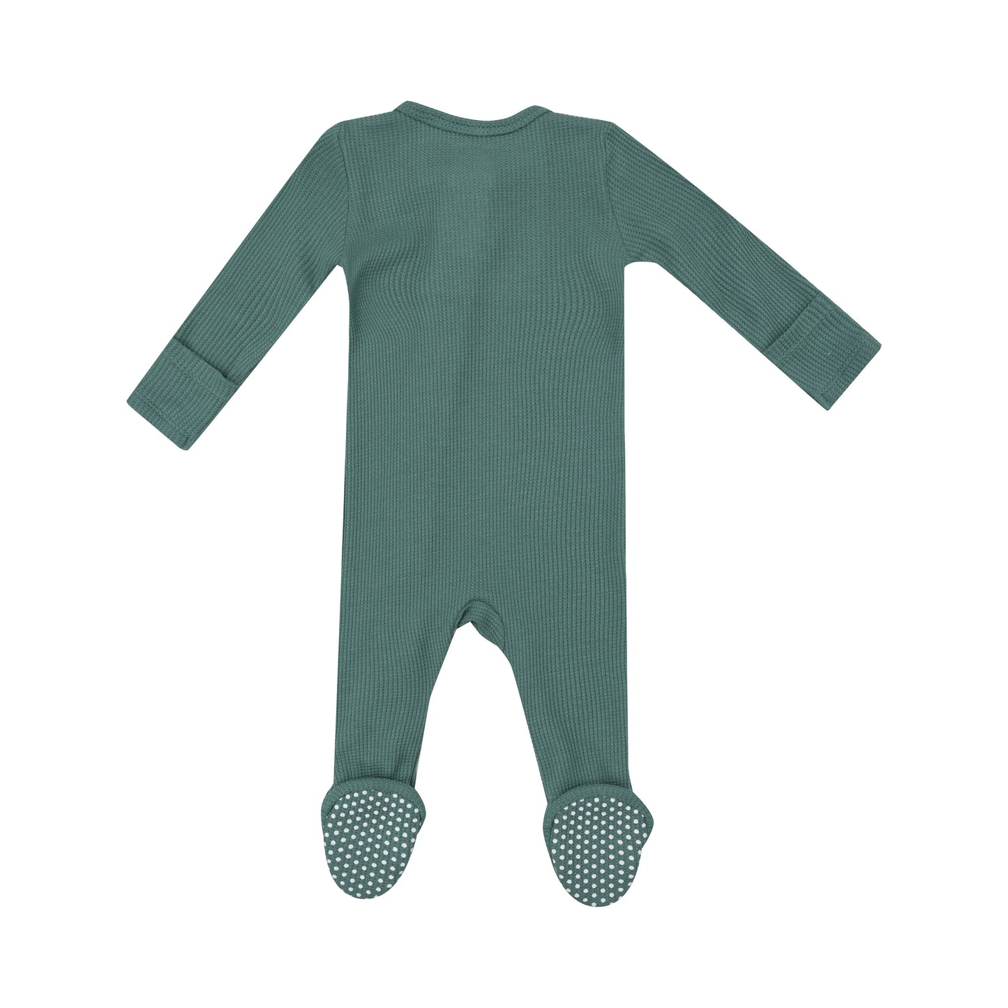 2 Way Zipper Footie - Basics - Solid Frosty Spruce