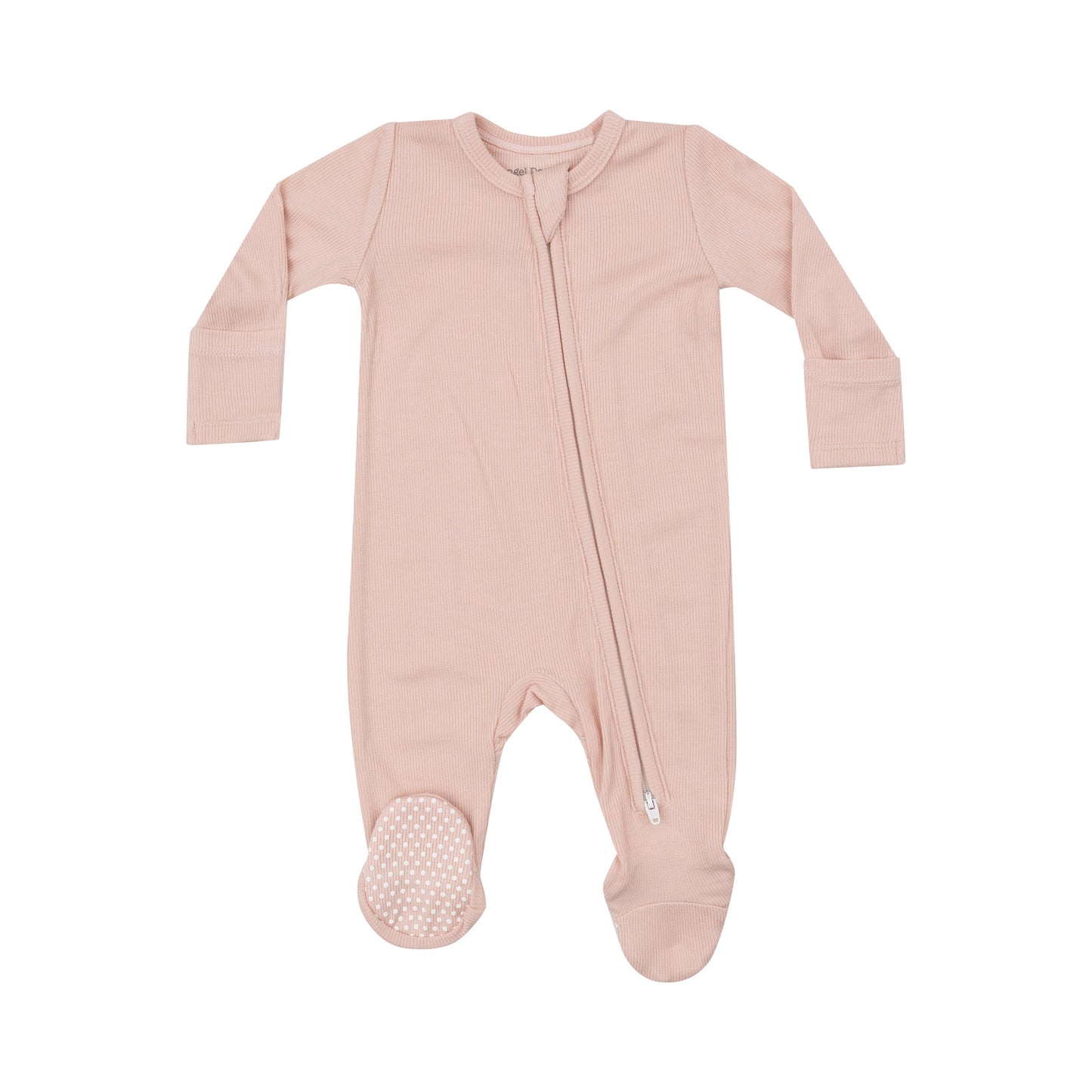 2 Way Zipper Footie - Basic - Solid Pale Blush