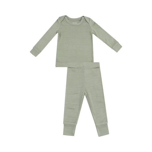 Rib Lounge Wear Set - Solid Desert Sage