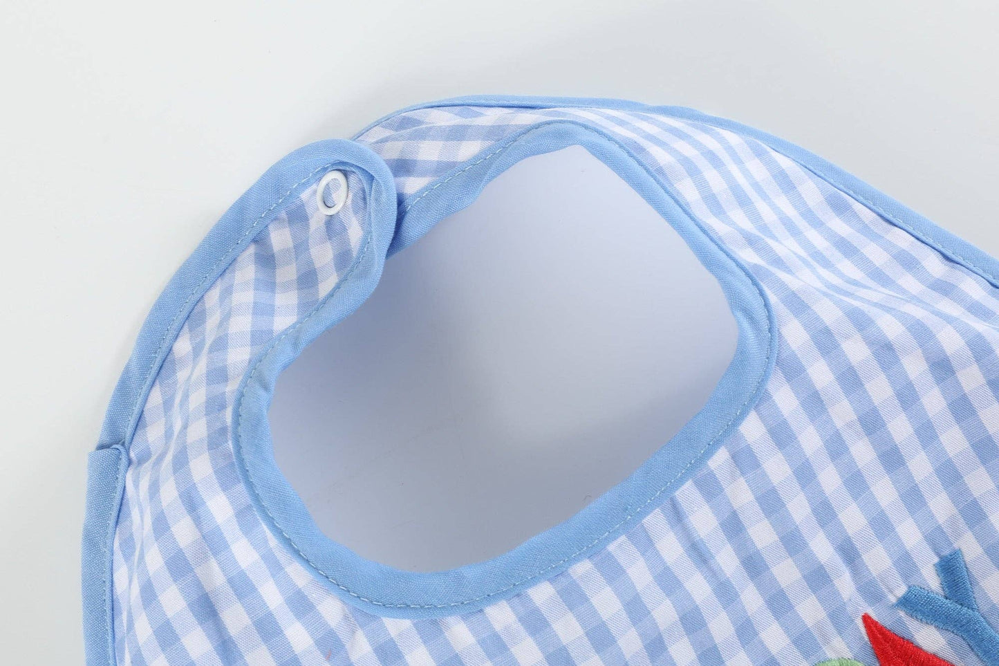 Lil Cactus - Blue Gingham 'Birthday Boy' Bib