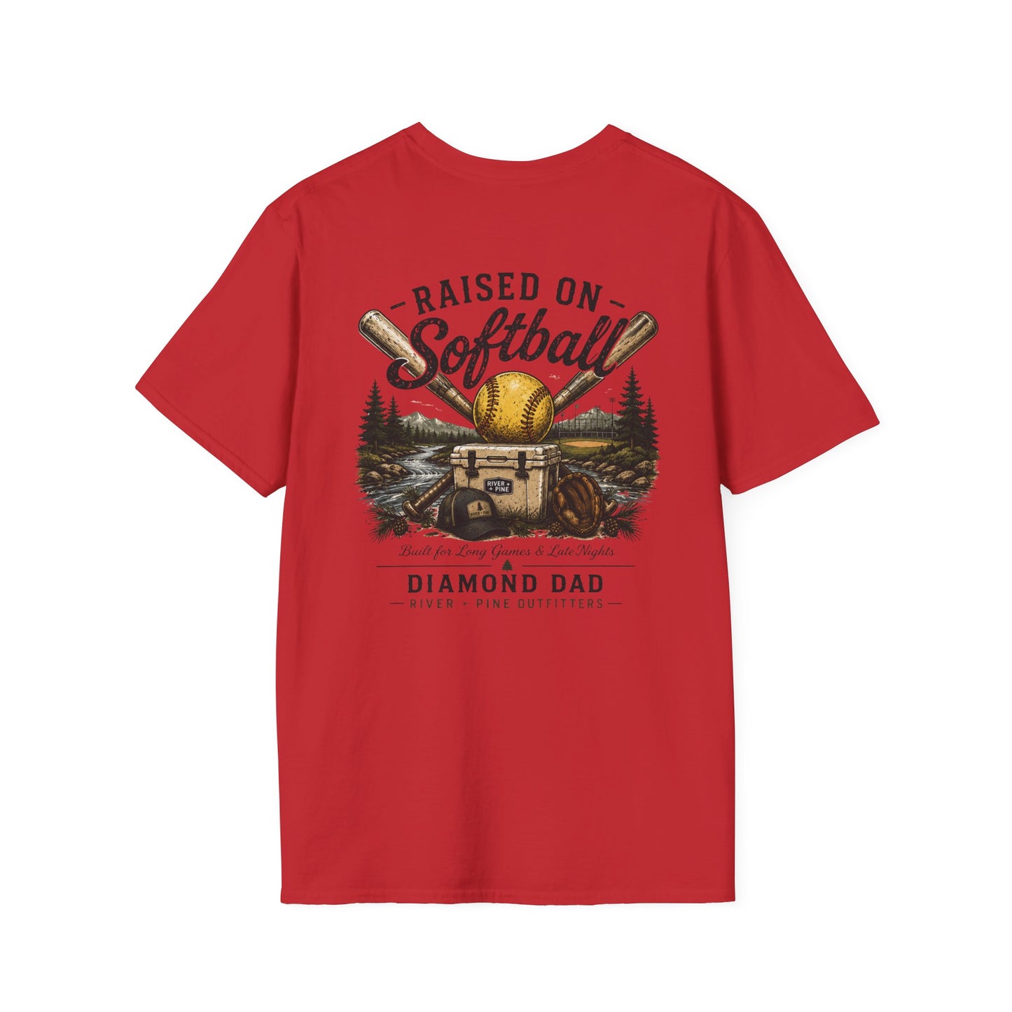 River + Pine - Diamond Dad Tee - Cooler Bats, & Softballs