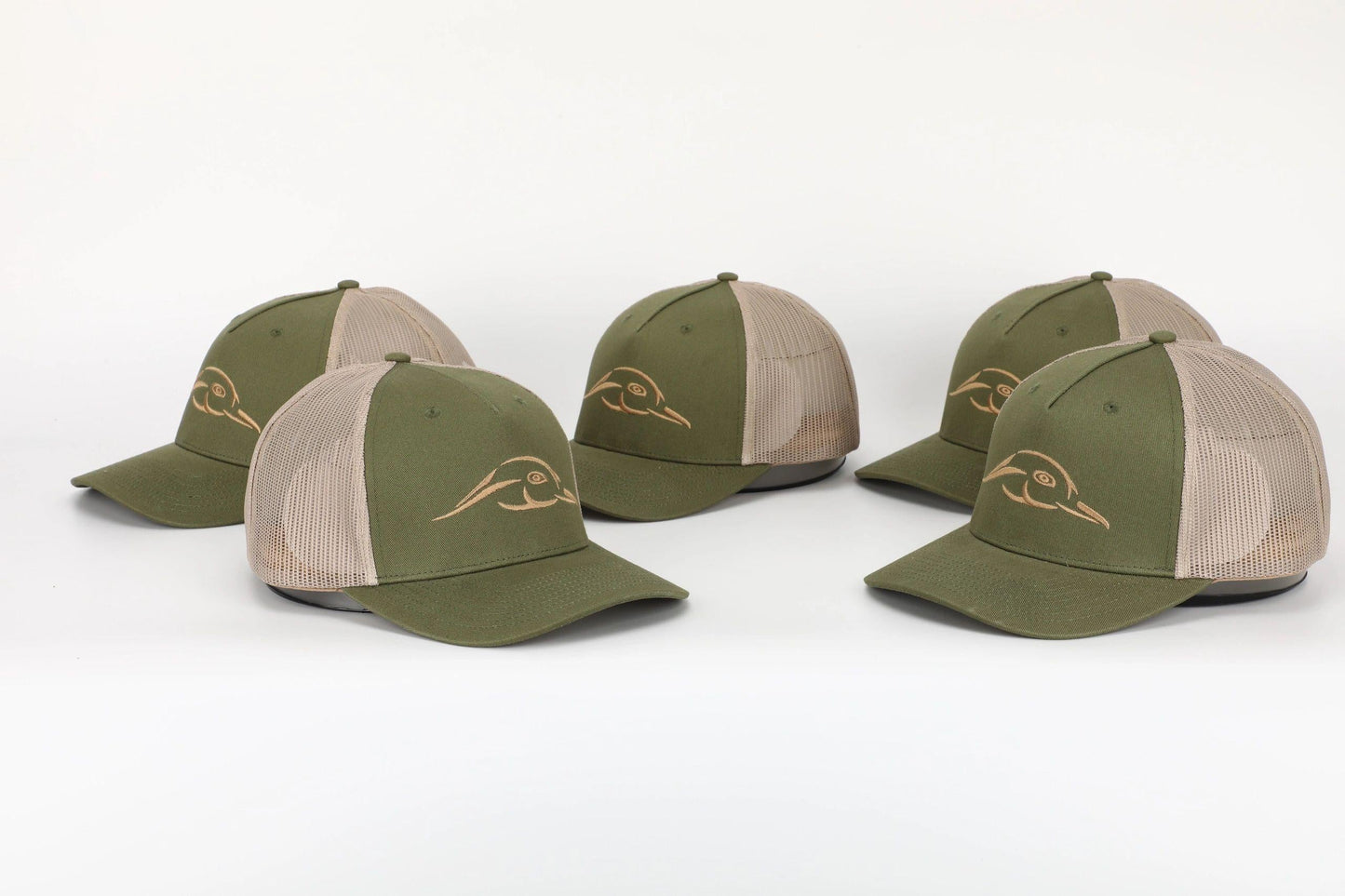 Army Olive - Khaki Mesh Back Five Panel