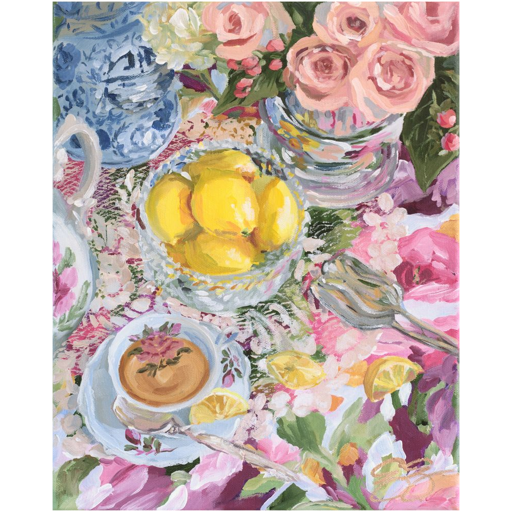 Lemon Tea No. 1, a fine art print on canvas