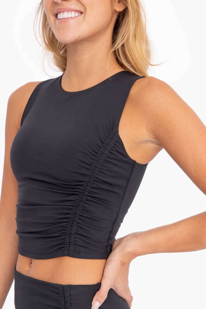 Mono B - Venice Asymmetric Cinch Crop Top