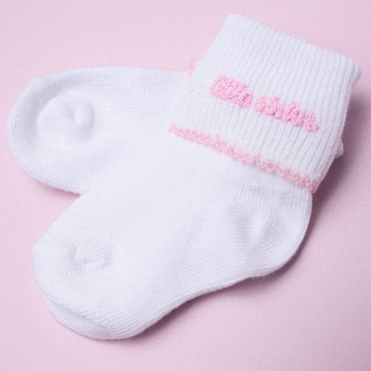 Magnolia Baby - Little Sister Embroidered Socks