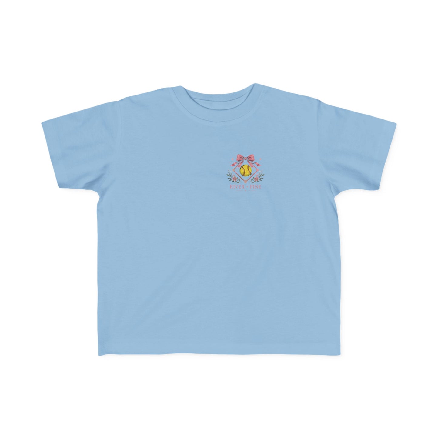 River + Pine - Any Day on the Diamond is a Good Day Girls Softball Toddler Tee