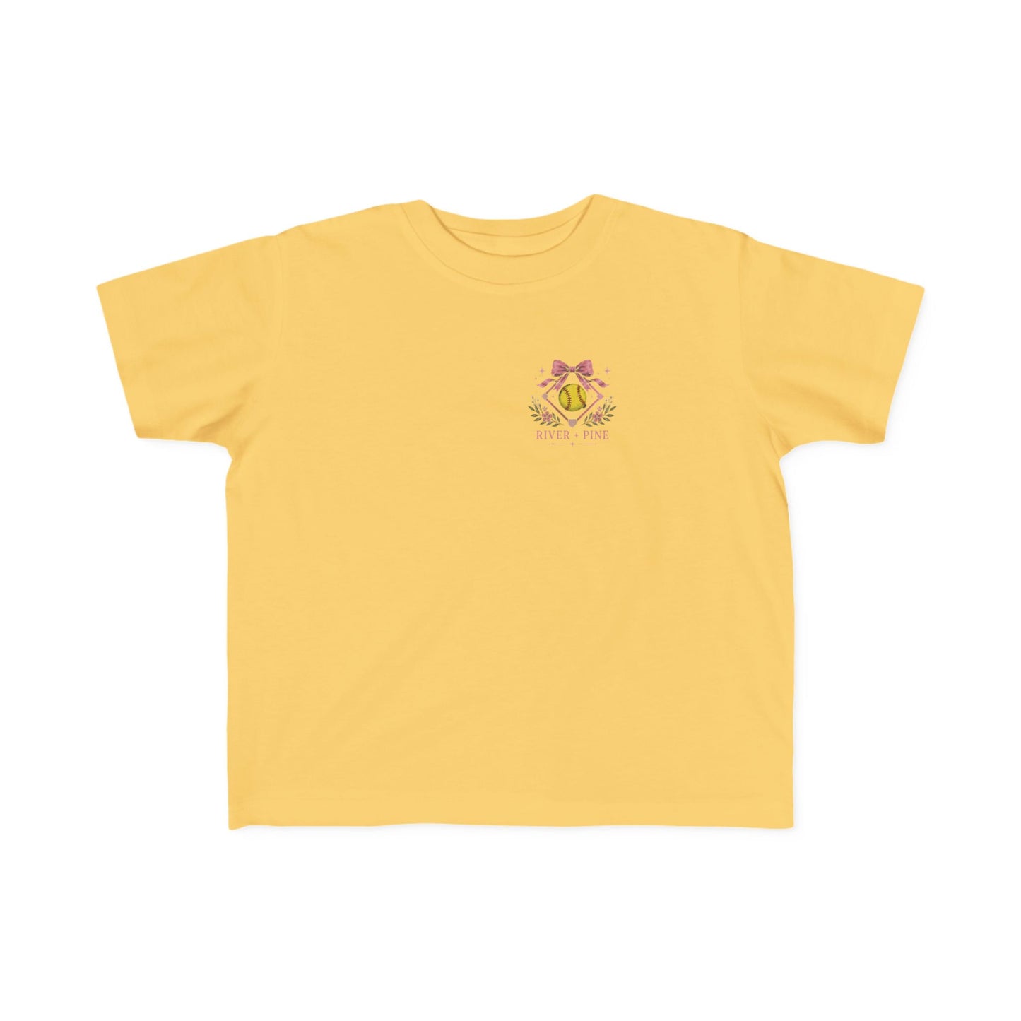 River + Pine - Any Day on the Diamond is a Good Day Girls Softball Toddler Tee