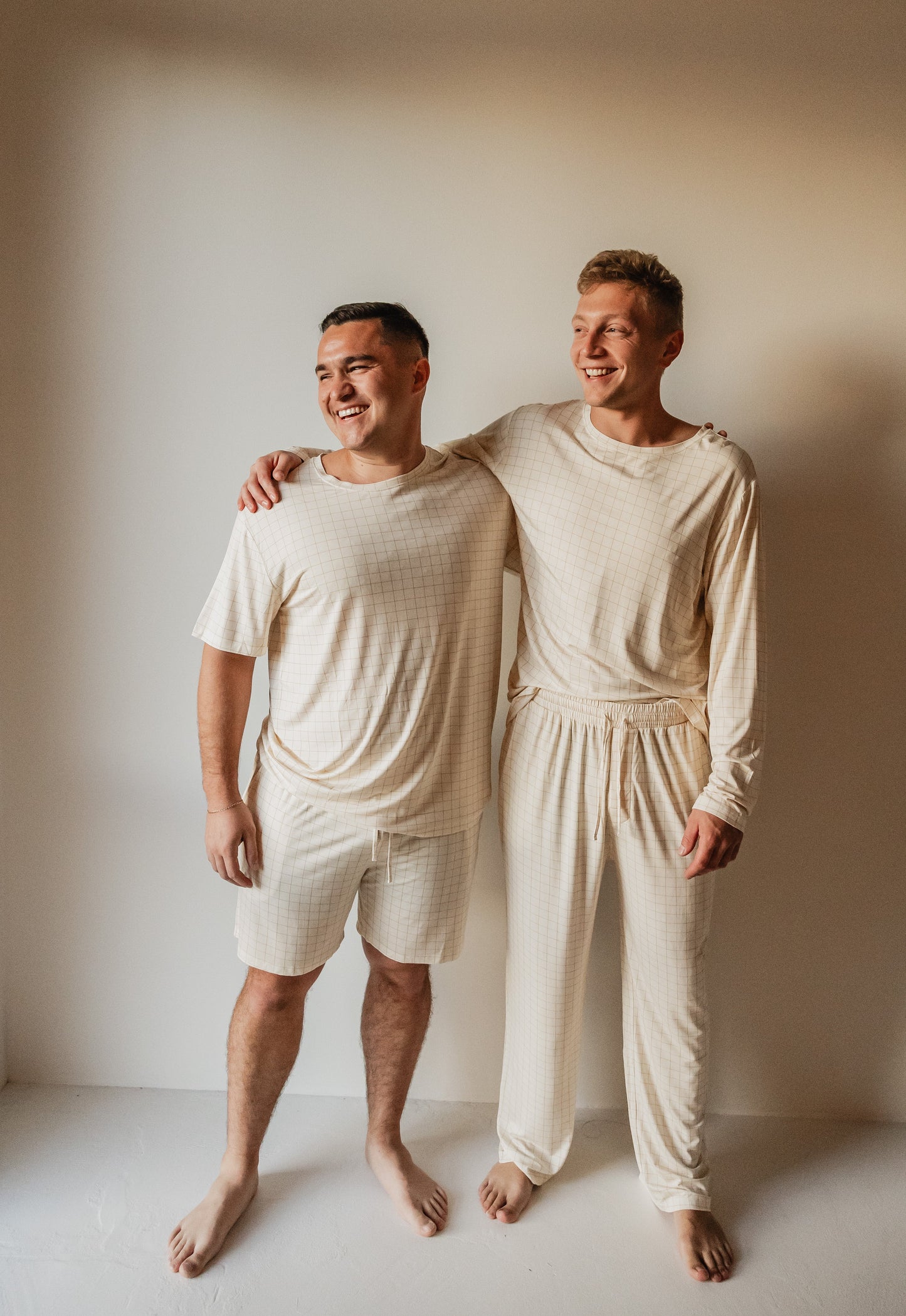 Mens Bamboo Pajamas | Golden Grid