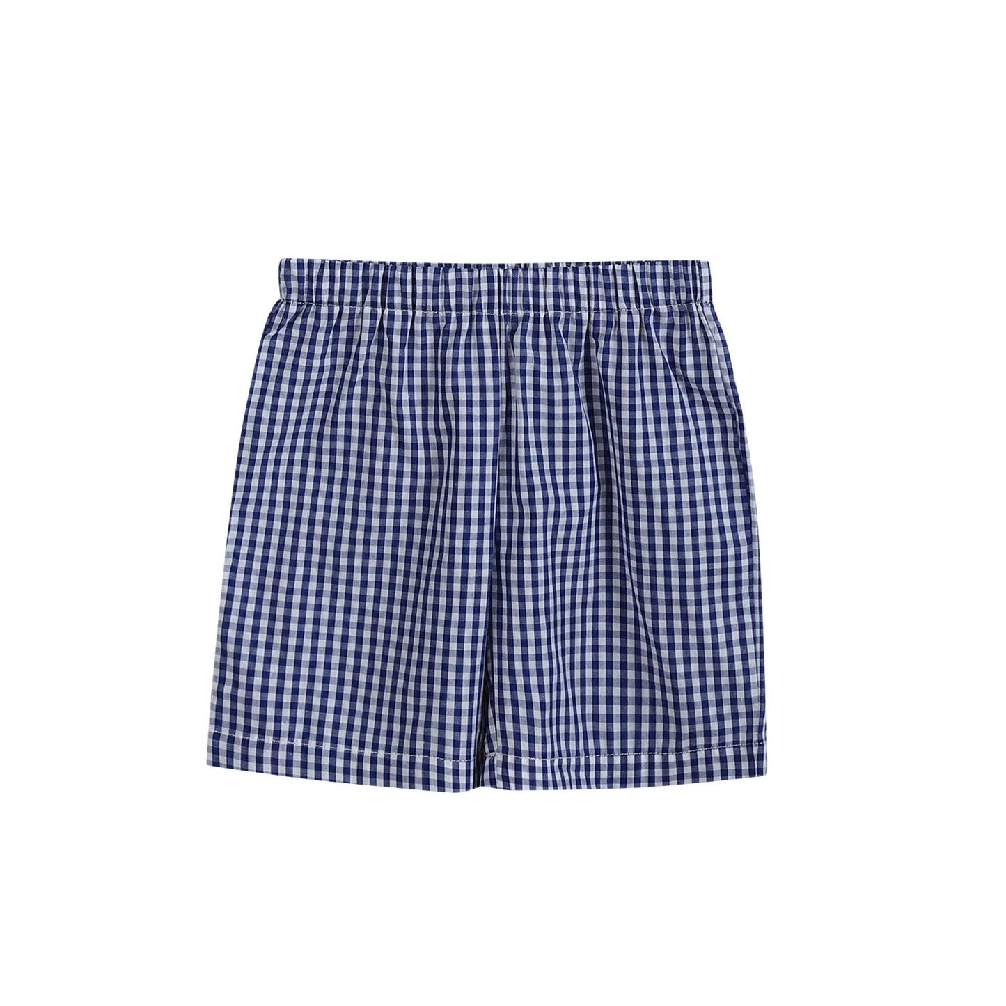 Lil Cactus - Royal Blue Gingham American Flag Shirt and Shorts Set