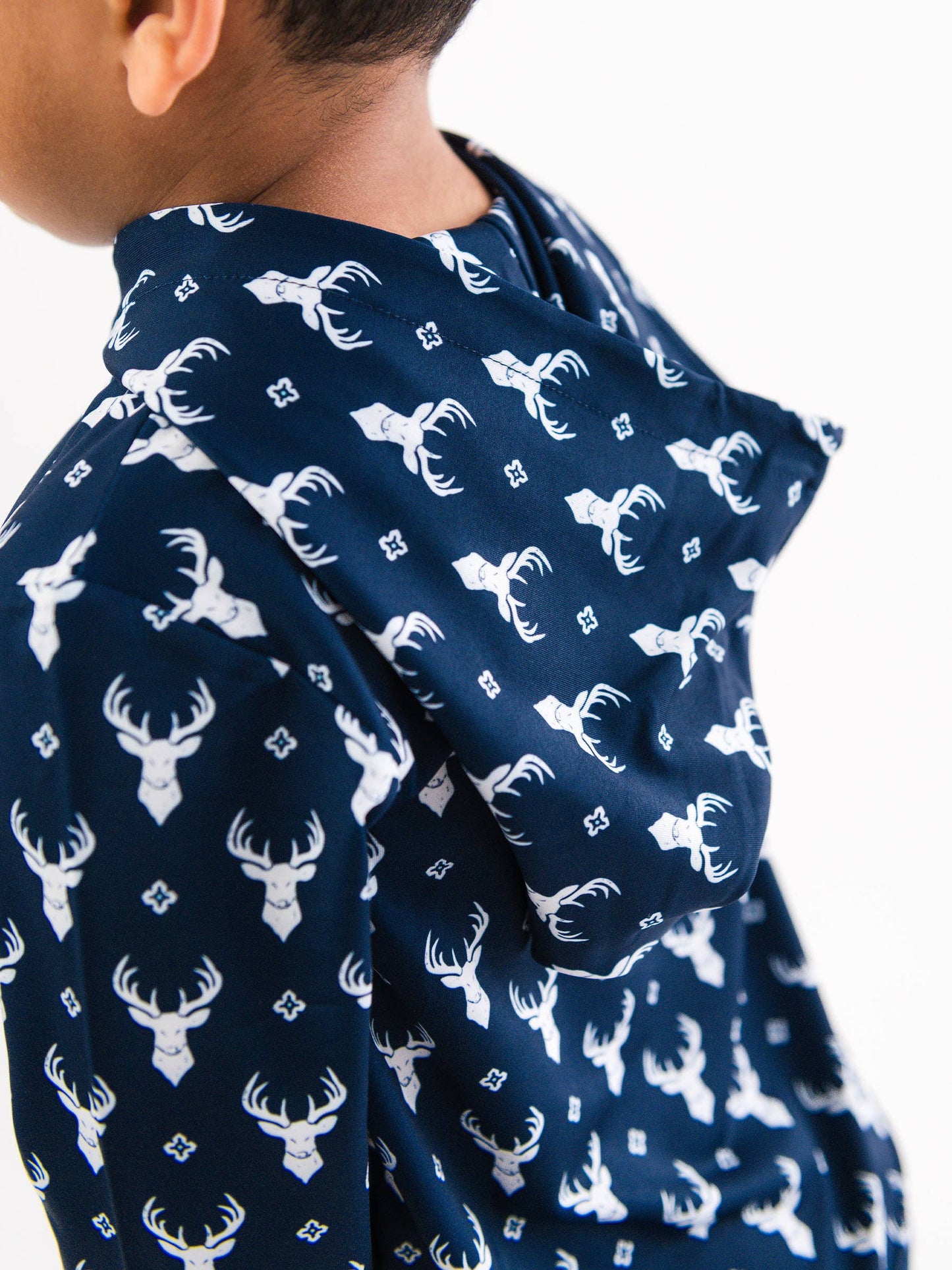 RuffleButts + RuggedButts - Boys Little Deer Lodge Performance Hooded Shirt
