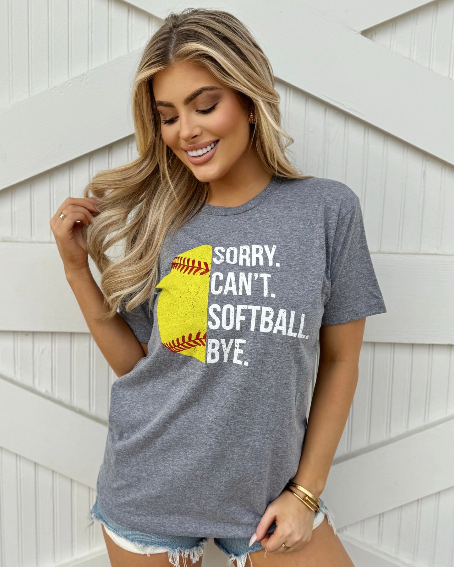 SORRY. CAN’T. SOFTBALL. BYE. Unisex Comfy Tee